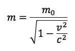 massa relativistica