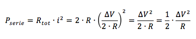 potenza dissipata resistenze in serie