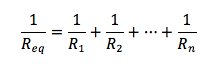 resistenza equivalente di due o più resistenze poste in parallelo