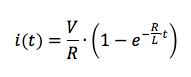 variazione di corrente nel circuito rl