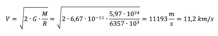 Calcolo della velocità di fuga dalla Terra 
