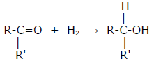 idrogenazione catalitica di aldeidi e chetoni