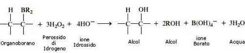 reazione organoborano h2o2