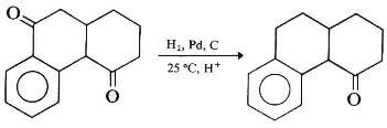 riduzione gruppo carbonilico adiacente ad anello aromatico