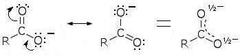 risonanza ione carbossilato