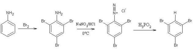sintesi del 1,3,5-tribromobenzene