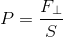 P=F/S