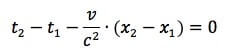 calcolo del fattore relativistico numeratore nullo
