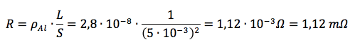 Calcolo della resistenza di un filo di alluminio