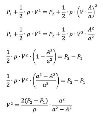 Calcolo della velocità di un fluido in un condotto