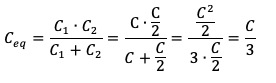 Capacità equivalente condensatori in serie