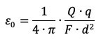 espressione costante dielettrica nel vuoto
