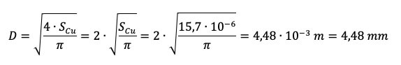 formula diametro conduttore