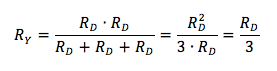 Formule trasformazione triangolo stella per tre resistenze uguali
