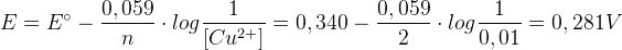 E Cu2+/Cu