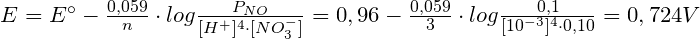 E NO3- /  NO