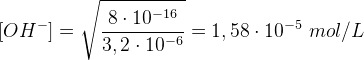 pH a cui termina precipitazione Fe(OH)2