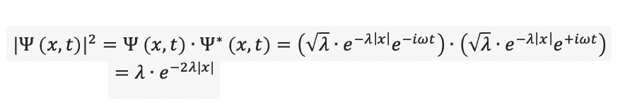 Quadrato del modulo di una funzione d'onda