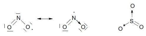 struttura NO2 e SO3
