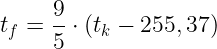 Da Kelvin a Fahrenheit formula